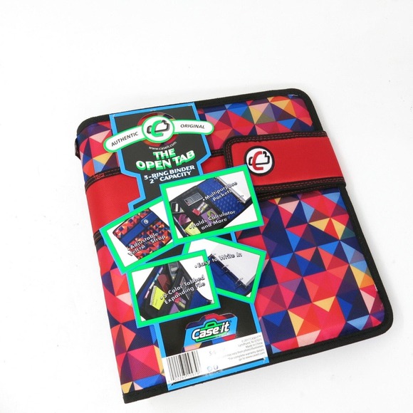 Case-It The Open Tab Binders, 3 Ring 2 Inch Capacity - Multi Color - Picture 1 of 5